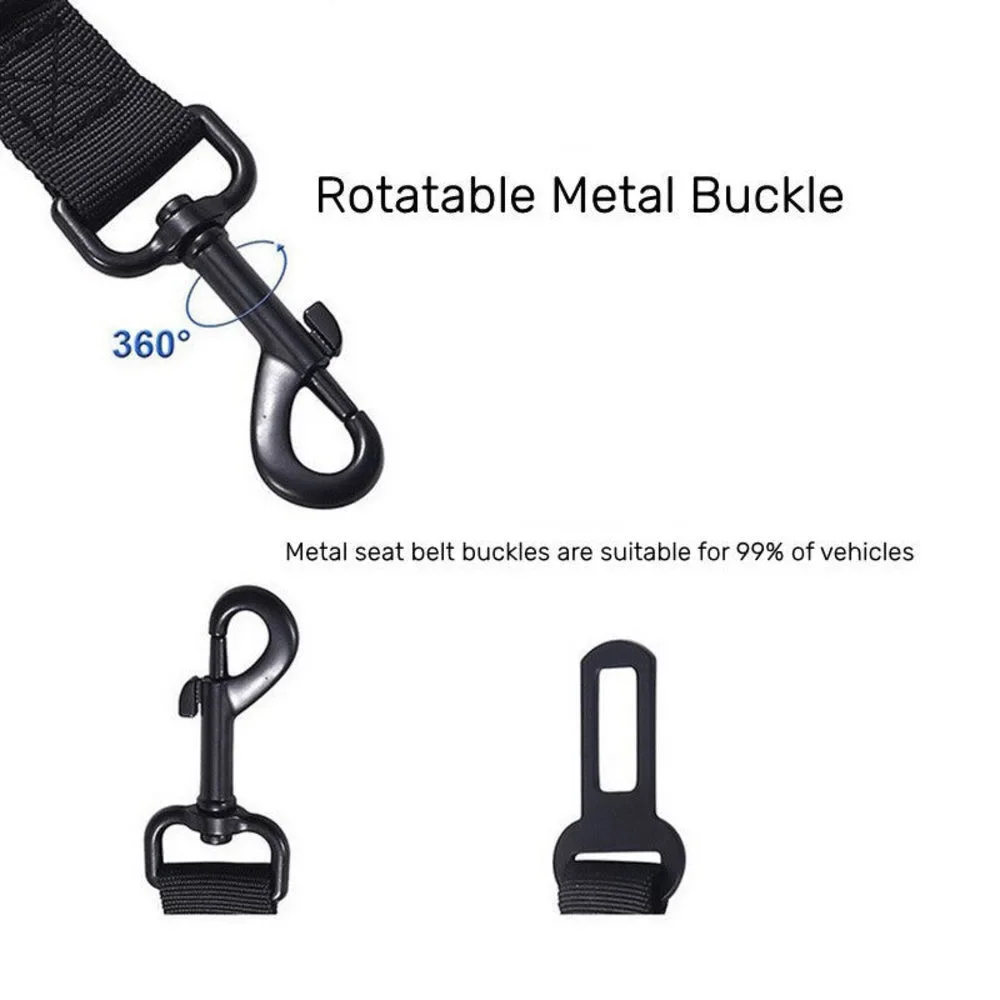 The Bungee Style Seat Belt for Your Dog ONE Bungee & ONE Straight Buckle